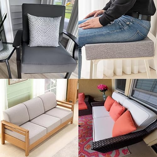Miniatura 7 de Yanman Cojines de asiento profundo para exteriores, antideslizantes, para muebles de patio, sofá, silla, cojín de asiento de jardín, almohadillas de