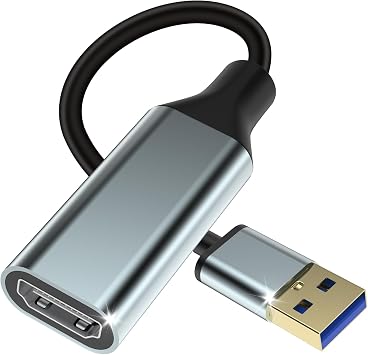 Herfair USB to HDMI Adapter USB A to HDMI Female Converter for Laptop/PC/Computer to 1080P Monitor TV Screen Projector, Support MacOS & Windows 11/10/8.1/8/7, Driver Install Required