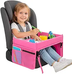 Mesa Infantil Portátil Para Carro Montessoriana Com Bolsos Organizador De Atividades