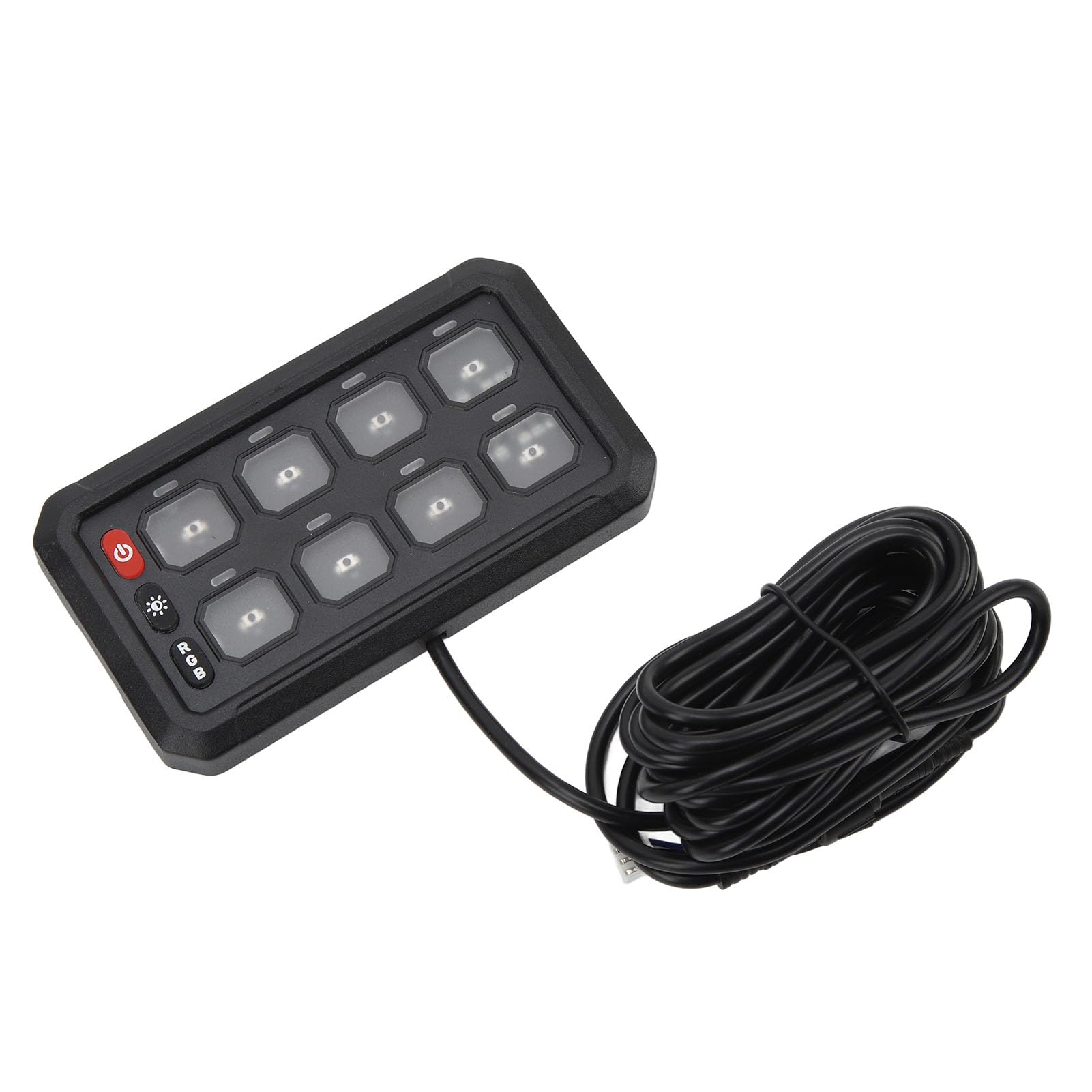 Ausla Panel Przełączników 8-krotnych, Sterowanie światłem RGB, Elektroniczny System Sterowania Obwodami, 12 V-24 V dla Ciężarówek UTV, Quadów SUV