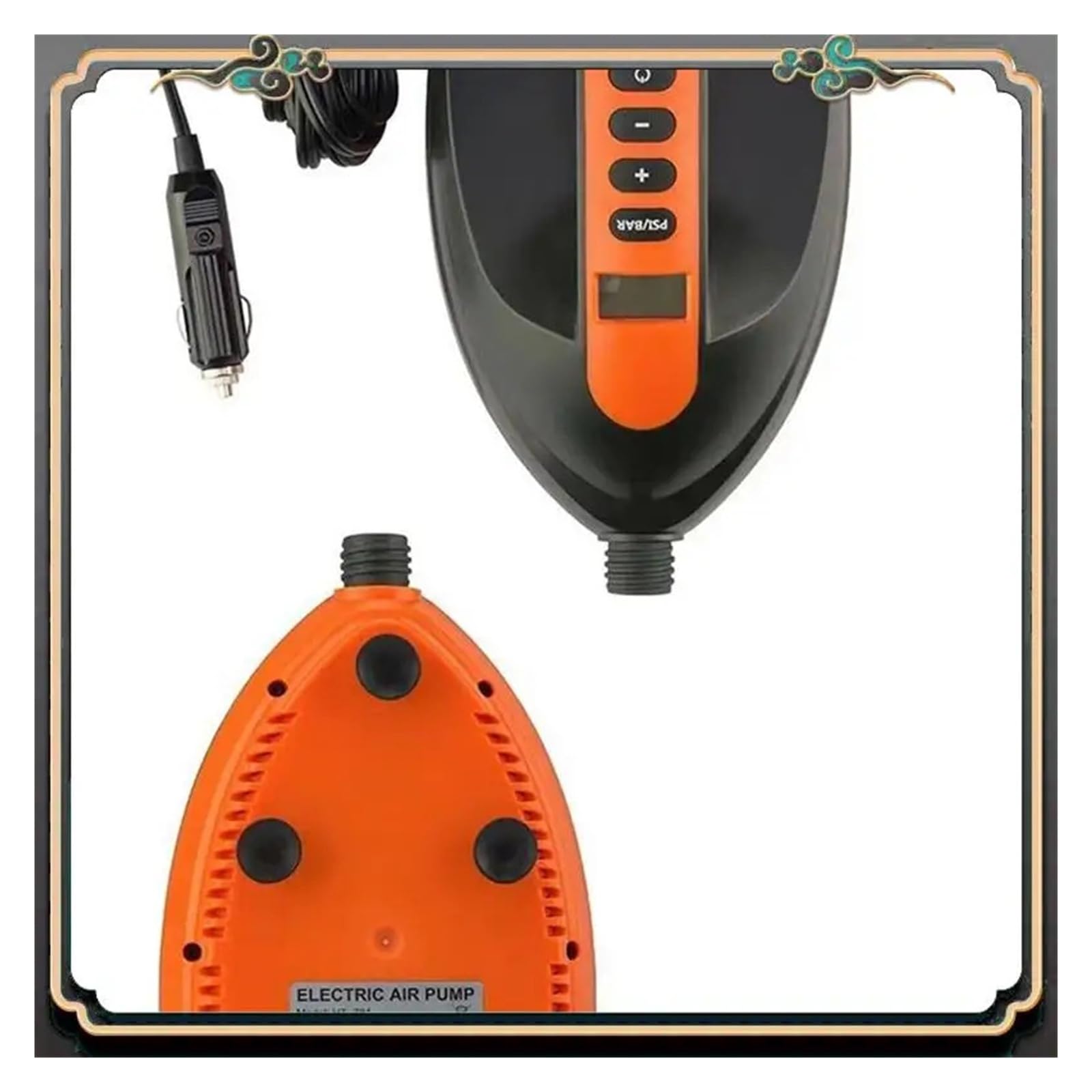 Inflador Electrico, Inflador eléctrico premium de 12 V for vehículos, bomba de alta presión for tablas de surf y botes inflables.