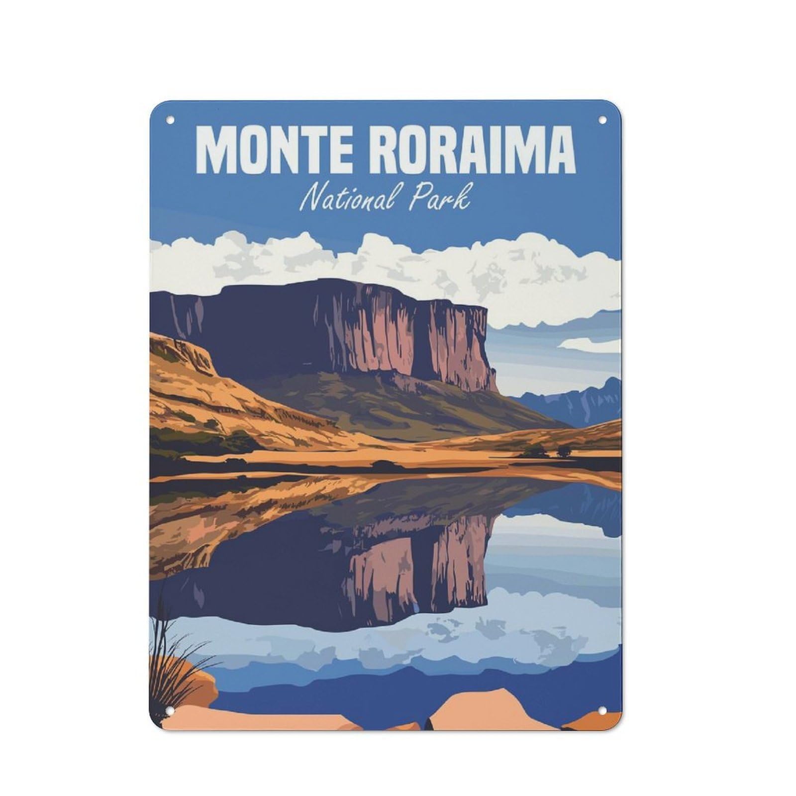Junmoney Style-5 Casual Monte Roraima National Park Shed Metal Sign 40X30cm, Utility Space Decor For Shed, Garden Room, Porch Or Garage
