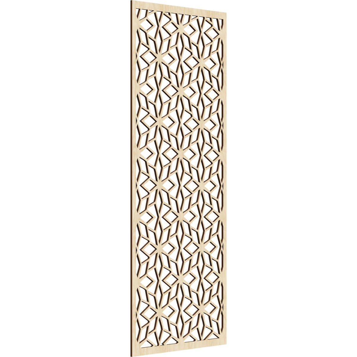 21 3/8"W x 54 3/8"H x 1/4"T Lake Decorative Fretwork Wood Wall Panels, Birch
