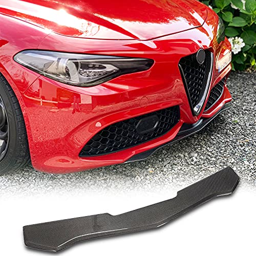 MCARCAR KIT Carbon Fiber Front Bumper Lip Fits for Alfa Romeo Giulia Sport Sedan 2016-2020 CF Factory Outlet Chin Spoiler Splitter Protector