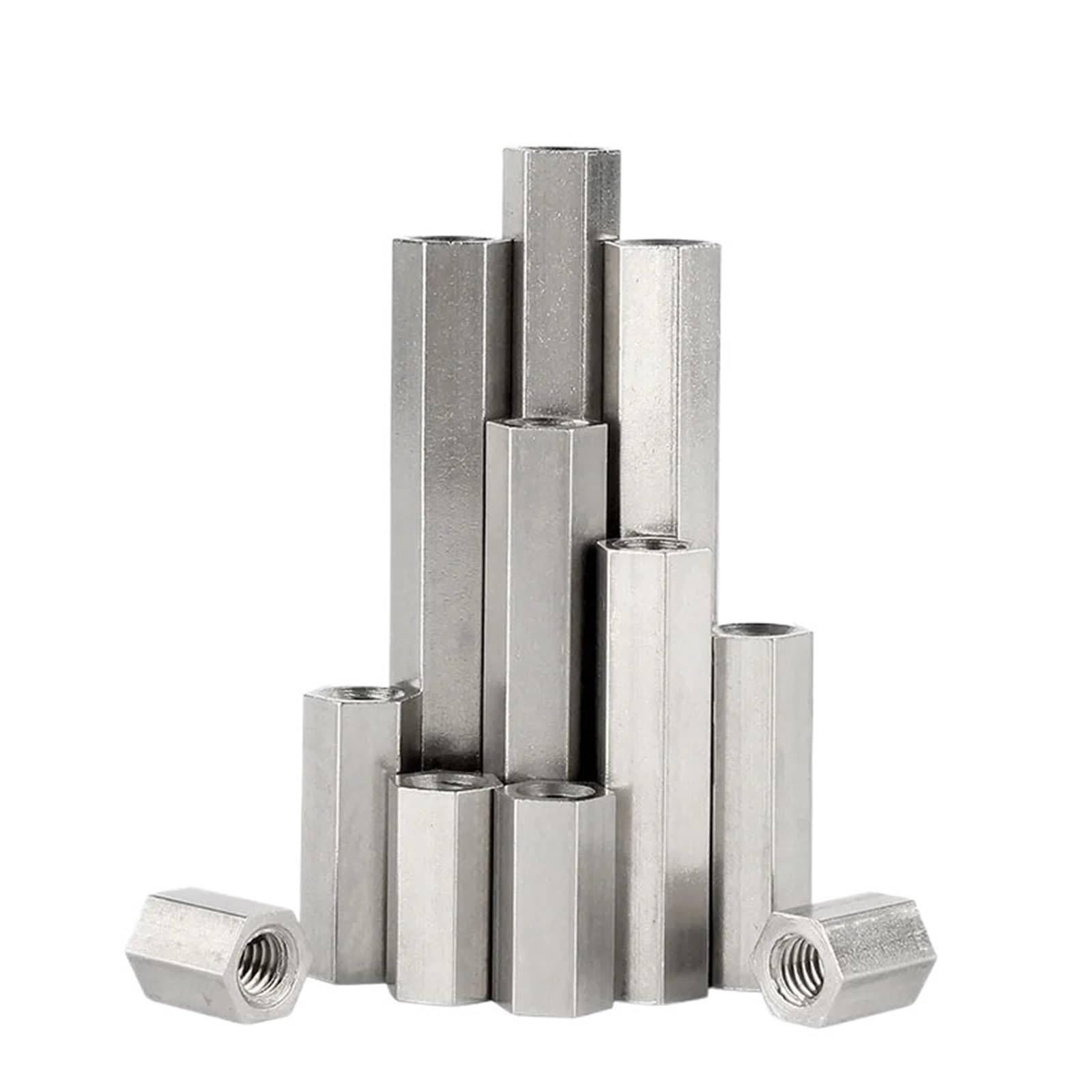 Lot de 2, 5 ou 10 entretoises hexagonales en Acier Inoxydable 304, M2, M2.5, M3, M4, M5, M6, M8, M10, M12, for Tige Longue, écrou Hexagonal(60mm,M6(5pcs))