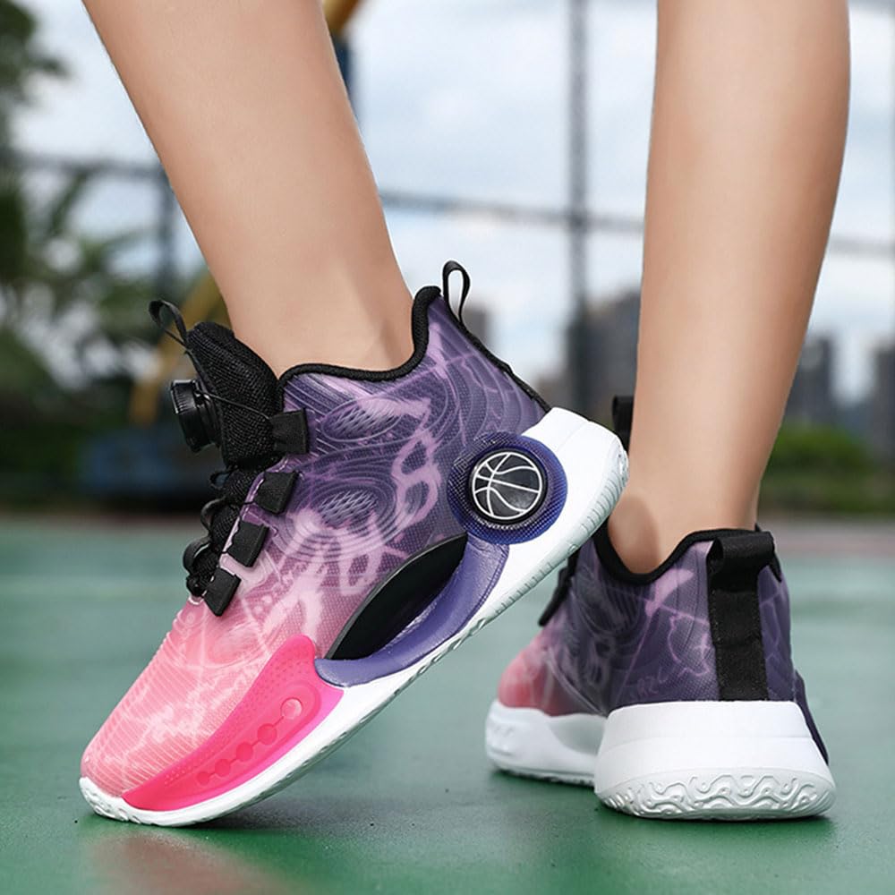 Hixingo 2024 Enfant Chaussure de Basketball, Garçon Sneakers Baskets Enfant Filles Mode Baskets de Basket-Bal pour Chaussures de Sport, pour Mixte Jeunes Homme Femme 30-39