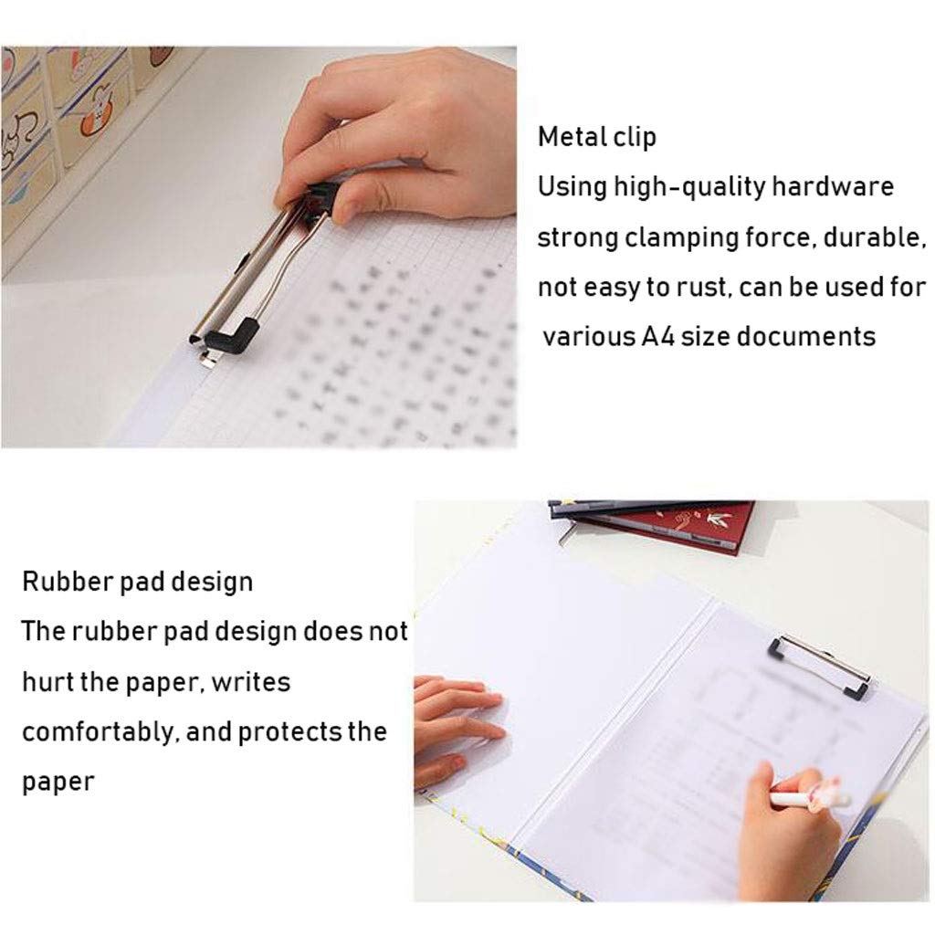 klipboard Schowek Dwustronny A4 Rozmiar 8.6 x 12,4 cala Clip Boards Portable Niski profil Klip do materiałów biurowych i biurowych do biura i domu