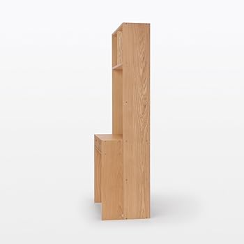 Amazon｜無印良品 スタッキングシェルフ カウンター 2列 オーク材突板