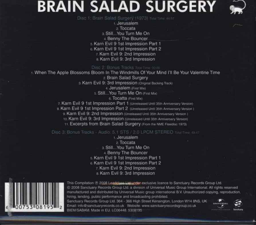 洋楽 ELP Brain Salad Surgery Deluxe Edition Brain Salad Surgery (Deluxe Edition): Amazon.de: CDs & Vinyl