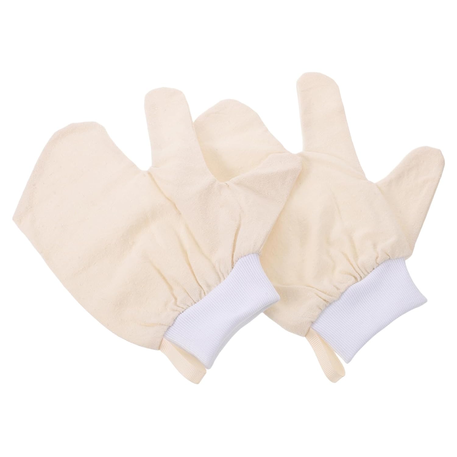 2pcs Raw Silk Exfoliating Body Scrubber Mitt with Elastic Wristband