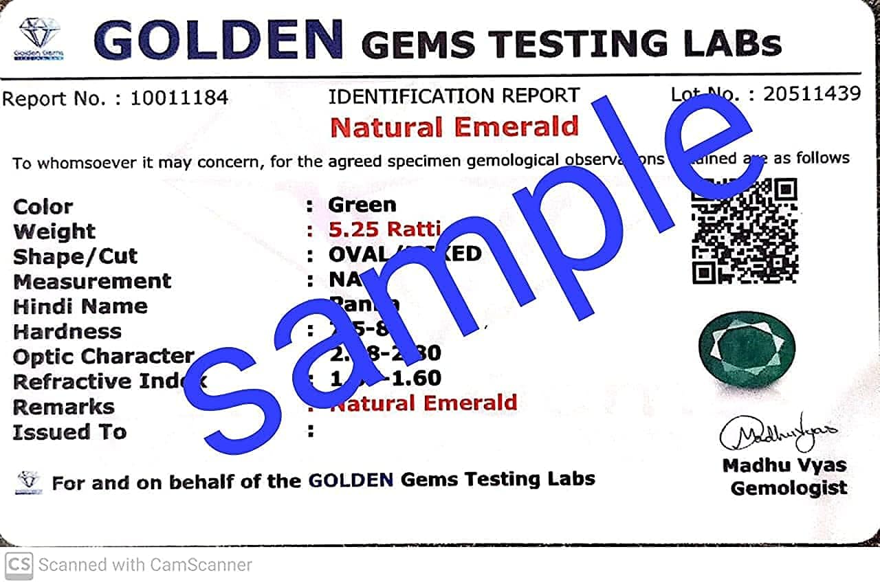 5.50カラット 天然認定エメラルド パンナ ルースジェムストーン、ルースジェムストーン、エメラルド, ルースジェムストーン。, エ