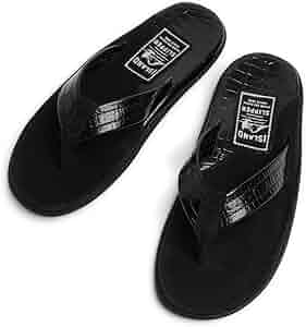  SLIPPER クロコ型押し　8 ブラック　アイランドスリッパ レア】ISLAND SLIPPER アイランドスリッパ（8）クロコ 型押し 黒