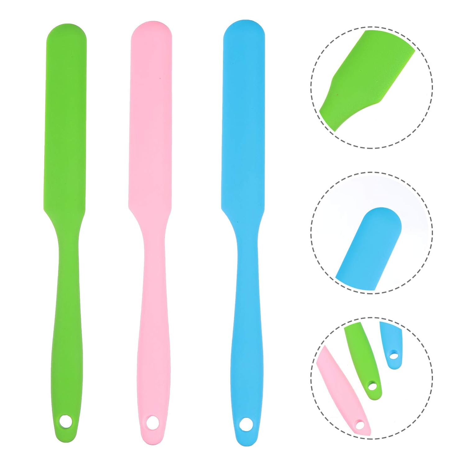 3PCS Silicone Hair Removal Wax Applicator Sticks Non-Stick Wax Spatulas for Body Legs and Face for Skin Types