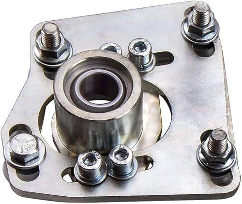 Miniatura 8 de Maxpeedingrods Coilovers - Placas de curvatura ajustables para Ford Mustang 1994-2004, 2 piezas, placa de ruedas Camber plateadas