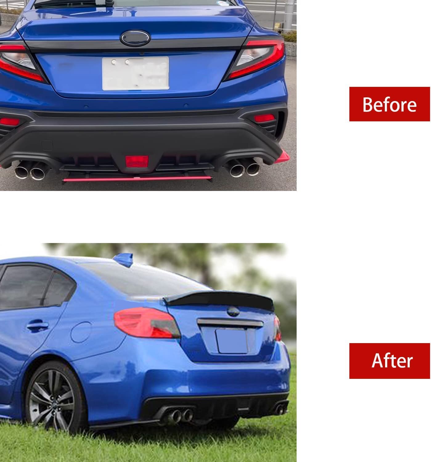Car Exterior Modification Parts ABS Rear Bumper Lip Spats For Subaru ...