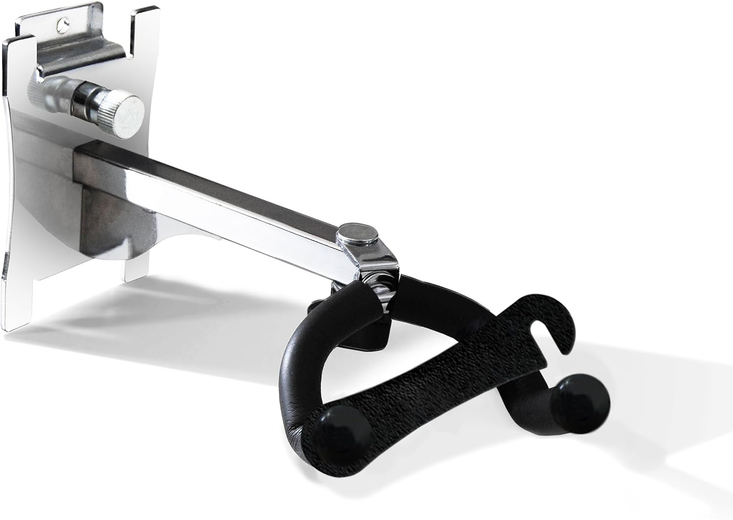 DLDIRECT 6-Inch Chrome Plated Guitar Hanger with Locking Arm � Durable Steel, Foam-Coated Wall Mount for Acoustic, Electric, Bass Guitars and Banjos