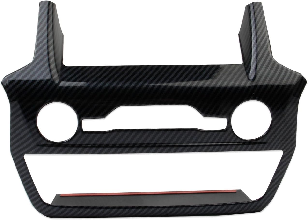 Korlot Carbon Fiber Style Center Console Air Conditioning Switch Panel Cover Trim Accessories for 2020-2024 Ford Explorer