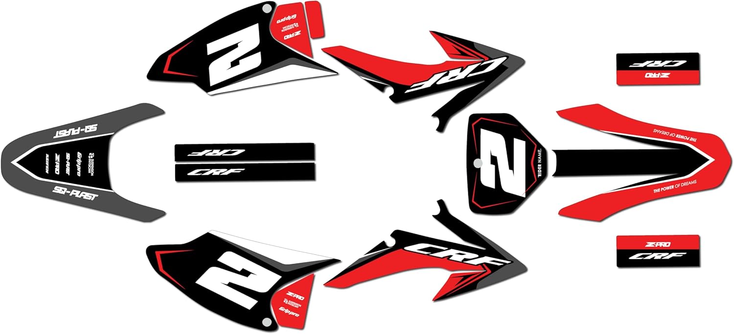 Graphics Kit for Honda CRF150F / CRF230F (2008-2014) Lightning Series Pink 21 Mil - Pro Edition - Dirt Pit Bike Motorcycle Sticker, Dirtbike Racing Decal Motocross Accessories no-Plastics