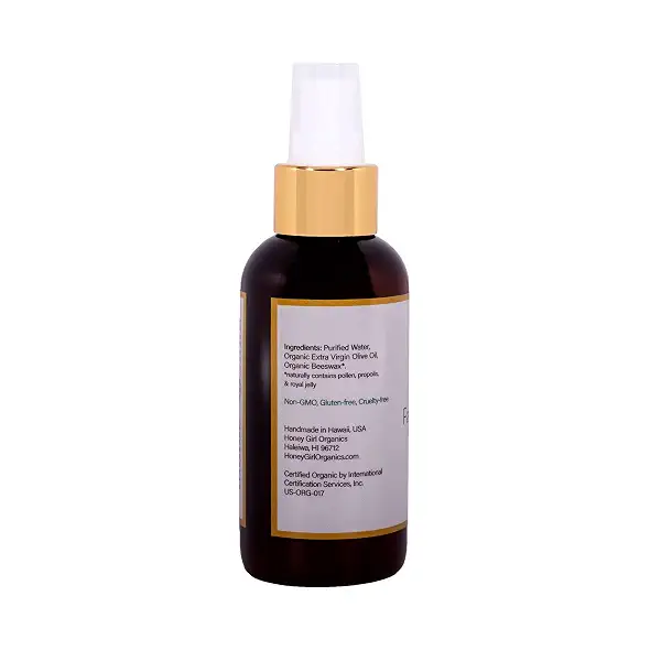 Honey Girl Organics USDA Certified Organic Facial Cleanser and Makeup Remover Extra Sensitive w/Beeswax. Naturally contains Pollen, Propolis, Royal Jelly. 4 Fl Oz 3