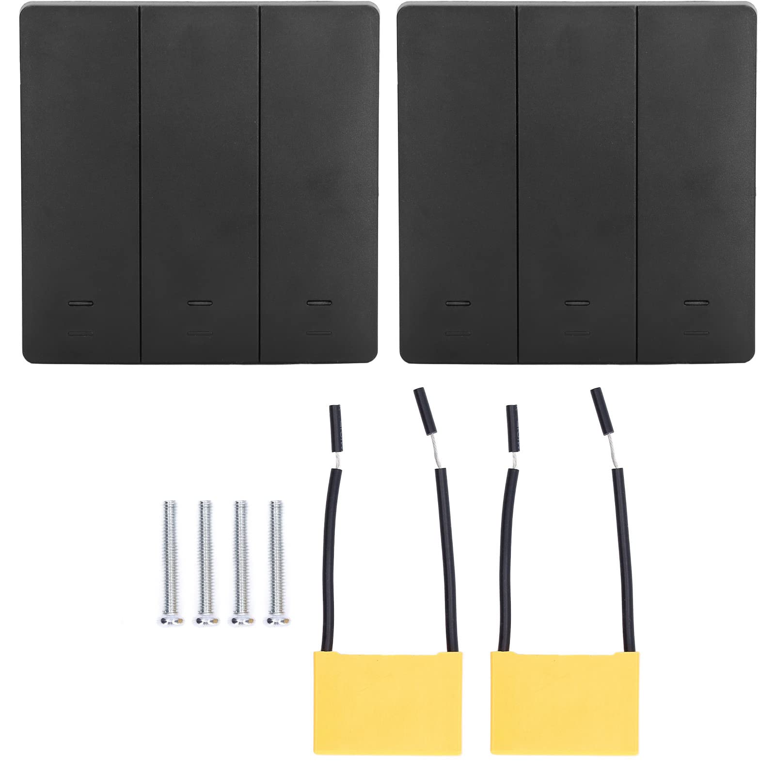 Ejoyous Interruptor Inteligente Interruptor de Luz WiFi ABS de 3 Bandas Más PC 100 a 230 V Control de Botón de Aplicación de Voz No Se Requiere Neutro para el Hogar, Oficina, Hotel, Apartamento,