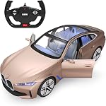 Voiture télécommandée RASTAR, Voiture de course RC à radio 1:14 BMW i8, Modèle de véhicule télécommandé, Portes ouvrantes manuellement, Noir mat