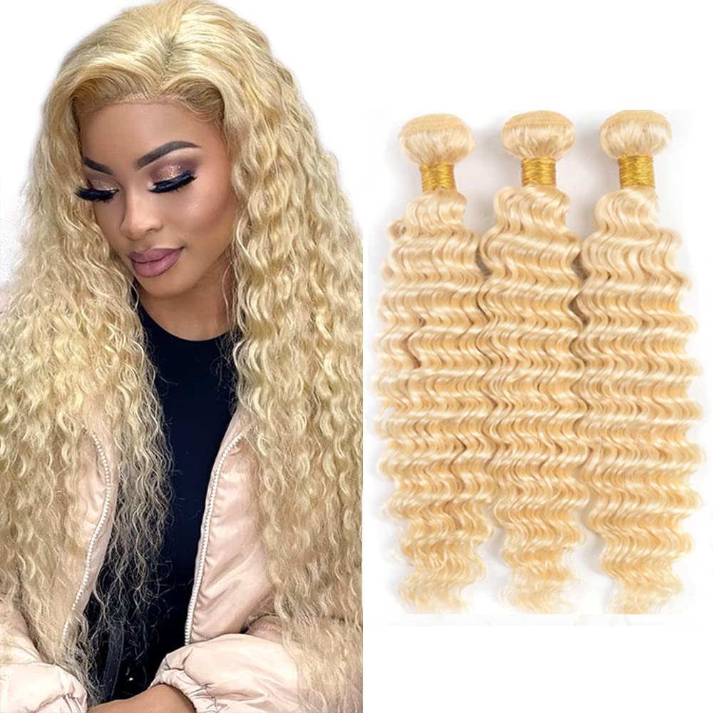 Amazon.com : 10 12 14 Inch 613 Deep Wave Bundles Blonde Bundles ...