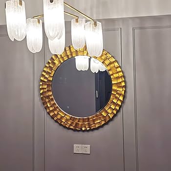 Amazon.co.jp: 鏡 70cm/80cm 丸型 壁掛け鏡 ウォールミラー 壁掛け