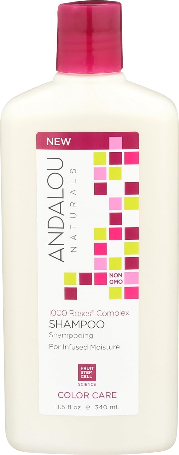 Andalou Naturals 1000 Roses Hair Mask, Color Care Hair Mask for Damaged Hair, 6 Count, Cocoa Seed Butter, Rosehip Oil & Pro-Vitamin B5, All Hair Types