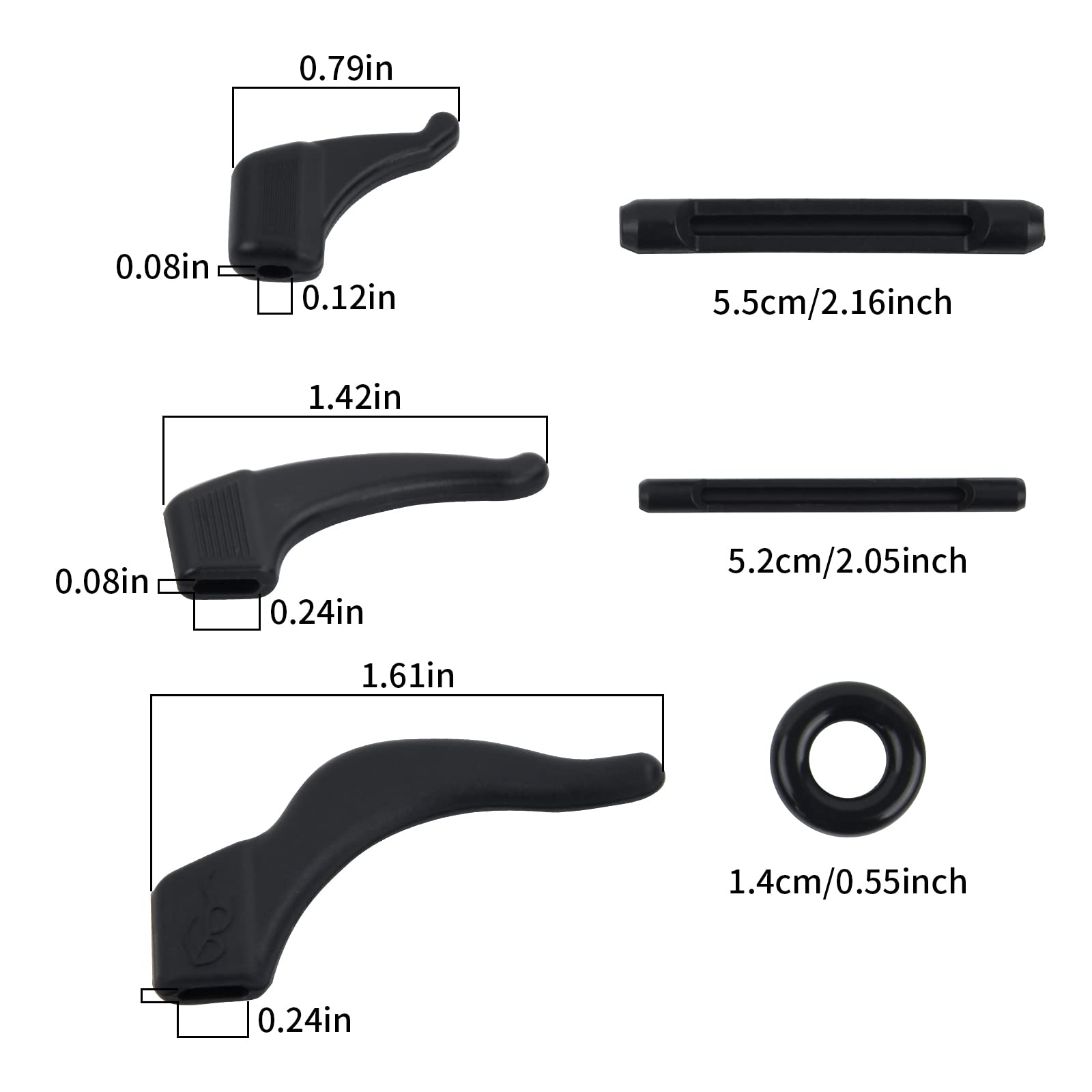Image secondaire de KYSUN 16 Paires de Supports Antidérapants en Silicone pour Lunettes