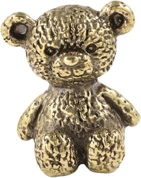 Brass Bear Handle Drawer Handle Home Decor, Decorative Pull Cabinet Knob, Wardrobe Door Pull for Kindergarten Cupboard Closet, Bronze