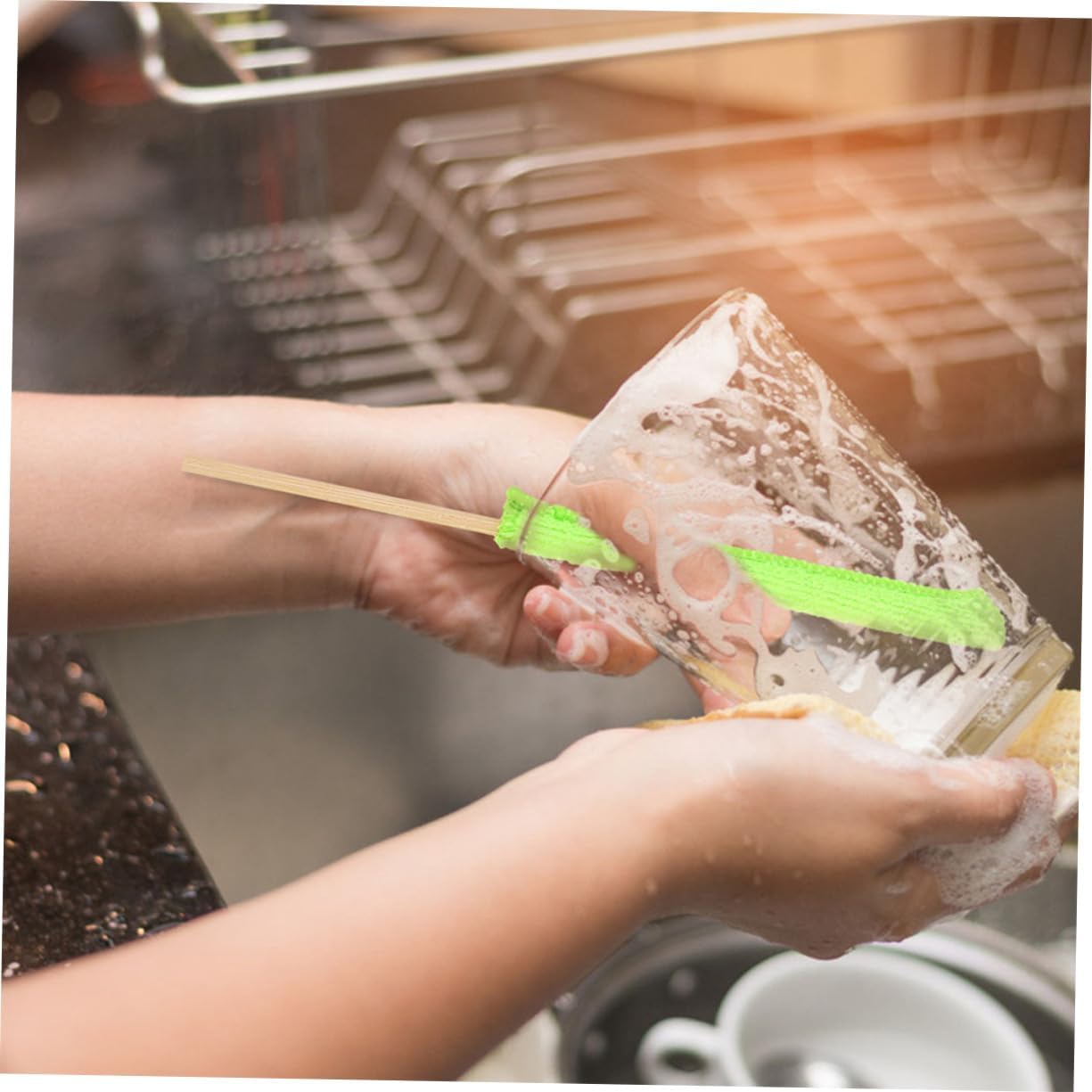 12pcs Long Handle Bottle Cleaner Brush for Kitchen Bottle Glass Cup Cleaning Supplies