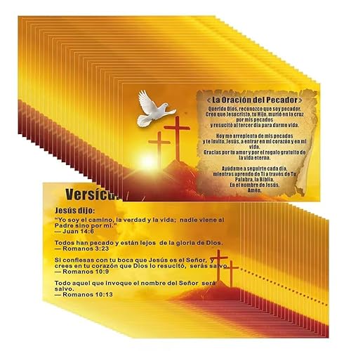 Kerosly “200 Pcs Christian Bible Verse Cards, Spanish Prayer & Evangelism Cards for Gifts and Religious Events