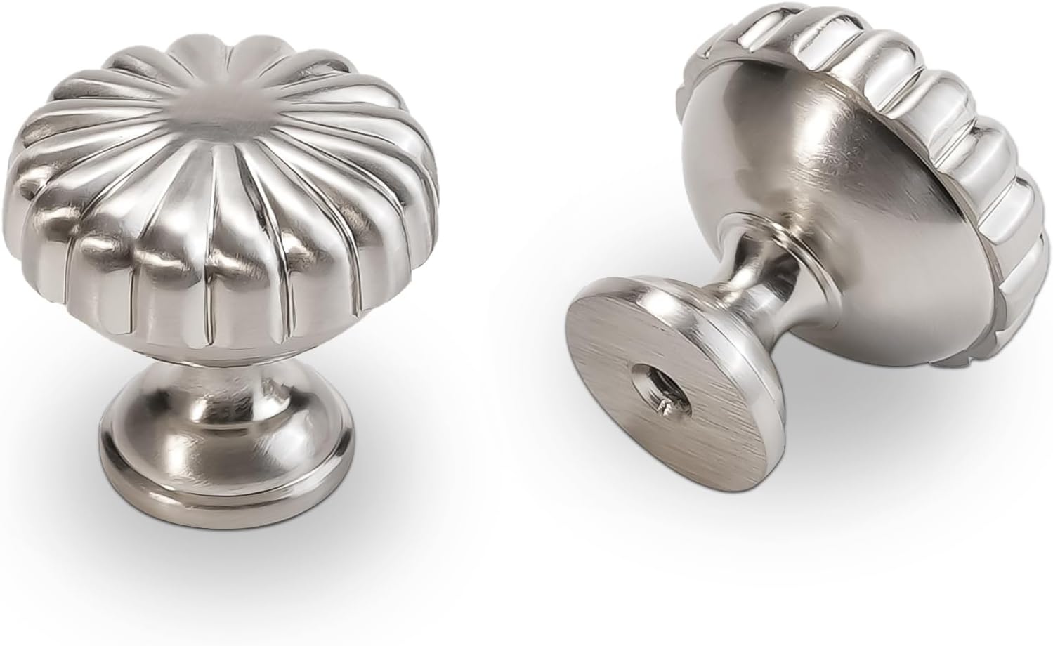 POVEFONK 10 Pack Brushed Satin Nickel Kitchen Knobs Drawer