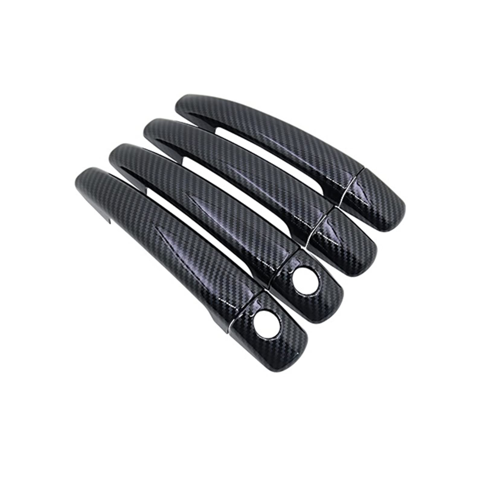Ytdhfdgj 4Handle 2 Keyhole Car Door Handle Cover Catch Trim For Peugeot 5008 Mk1 T87 2010 2011 2012 2013 2014 2015 2016 (4Handle 2 Keyhole)
