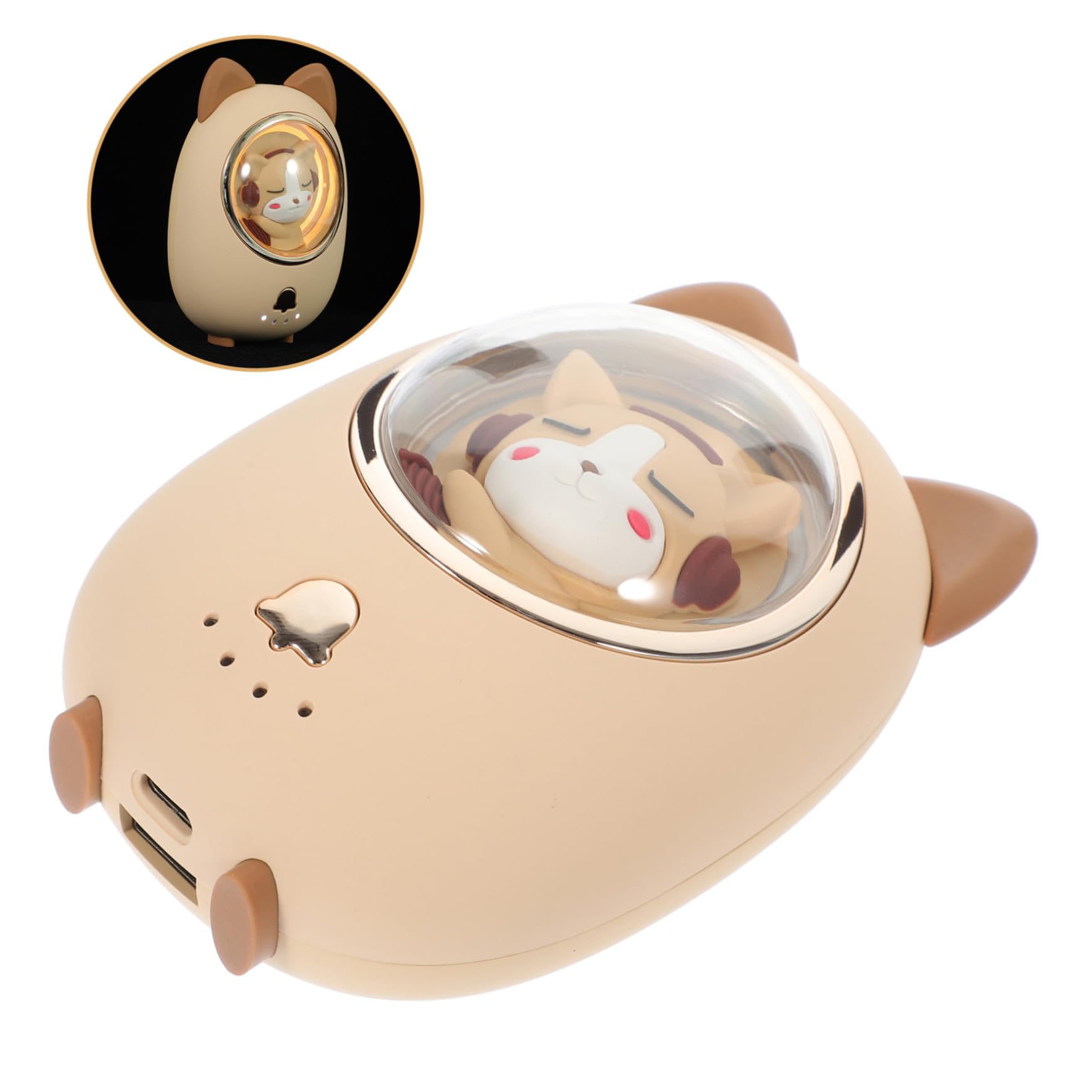 1juego Calentador De Portátil Recargable De Animales De Dibujos Animados Calentador USB De Mano para De Eléctrico Protección De Sobrecalentamiento y Diseño