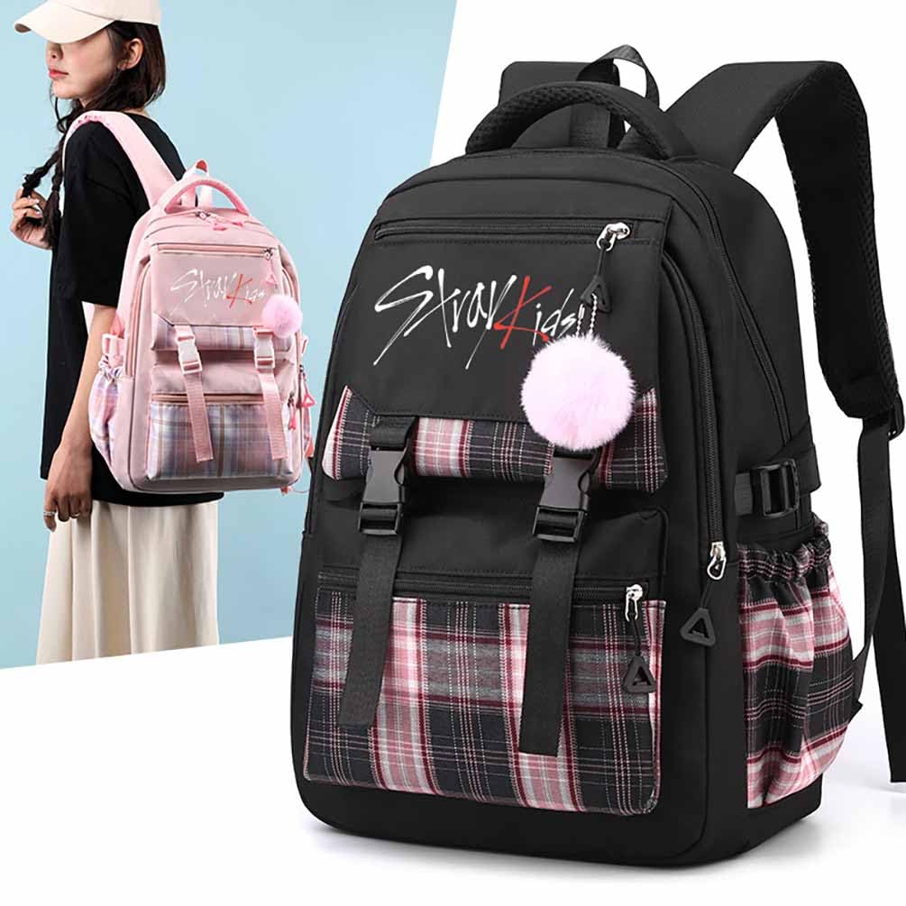 Harajuku Rucksack mit großem Fassungsvermögen, wasserabweisend, Laptopfach, Schulrucksack für Uni– Perfekt für STAY Fans