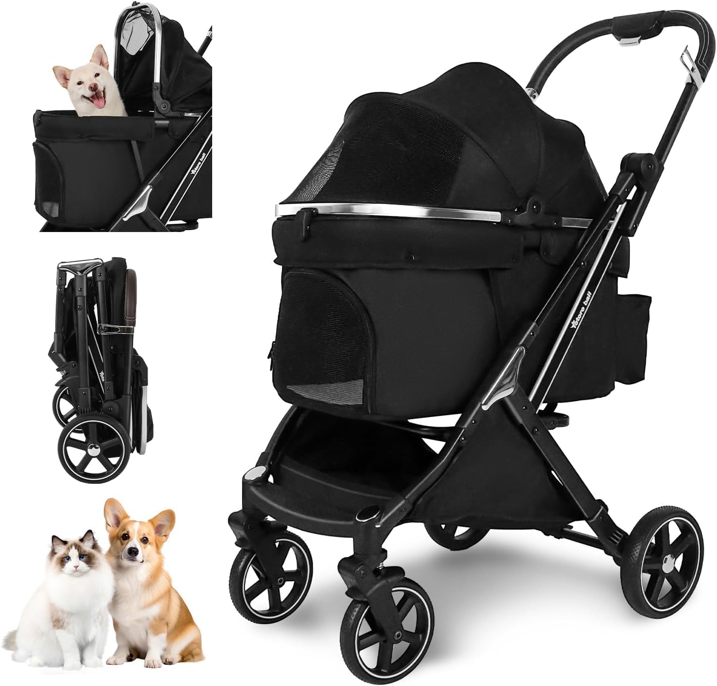 Amazon.co.jp: Totoro ball ペットカート 犬 バギー 4輪 犬用カート