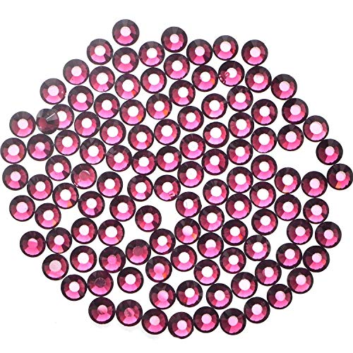 Image of 3000 Pieces Hot Fix Glass Flatback Rhinestones HotFix Round Crystal Gems (Amethyst, SS10)