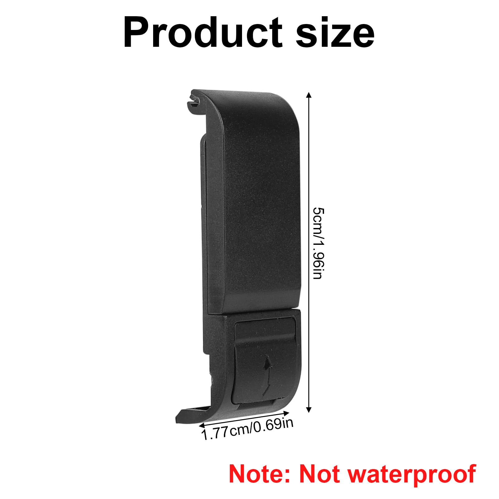 Coperchio Della Batteria Laterale per GoPro, Custodia Protettiva Batteria di Ricambio Antipolvere Nera con Porta Ricarica di Tipo C per GoPro Hero 9 10 11 12 13