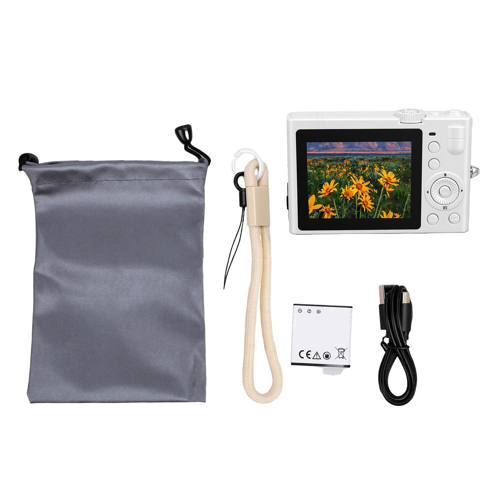 PUSOKEI Fotocamera Digitale 5K da 75 MP, Zoom a 3 Obiettivi | Supporta connettività WiFi, zoom ottico 4x e zoom digitale 3x, schermo LCS da 2,8 pollici, supporta schede di memoria fino