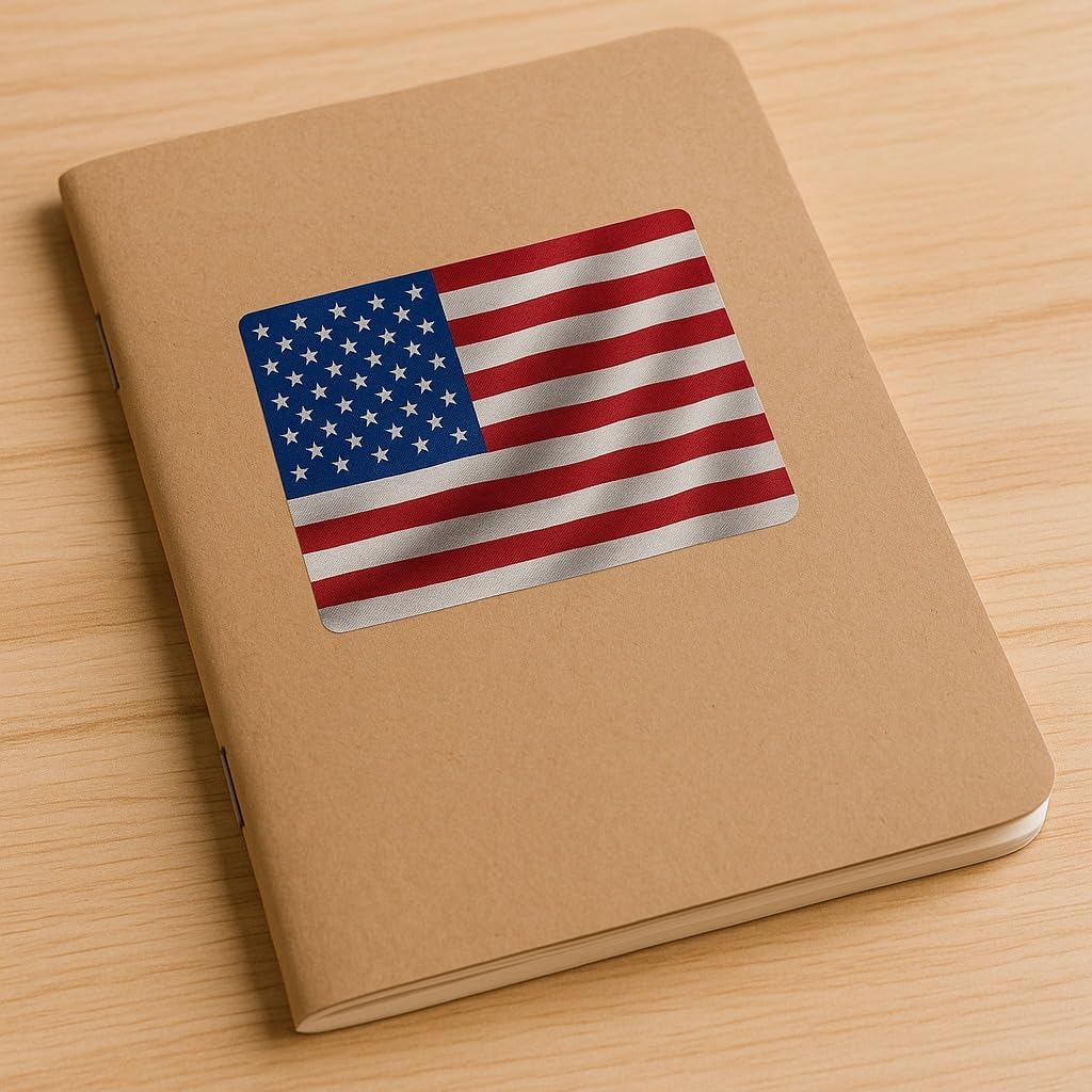 (Pack of 6) American Flag Hard Hat Sticker Decal Size: 2" x 3" Each