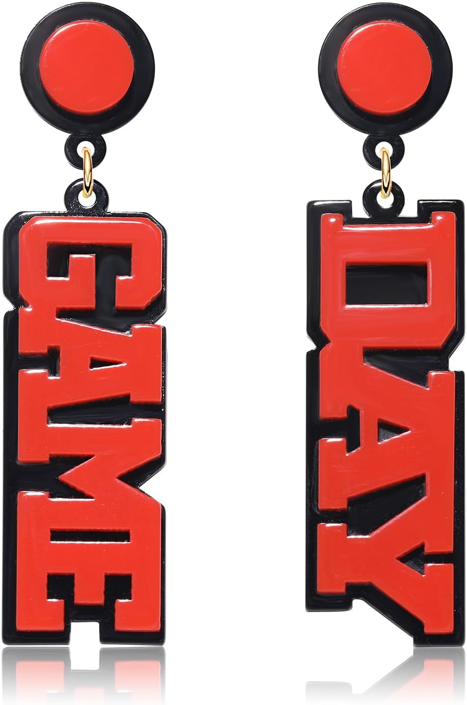 Game Day Earrings for Women, Acrylic Football Earrings Game Day Accessories Team Sports Fan Earrings Football Team Gifts