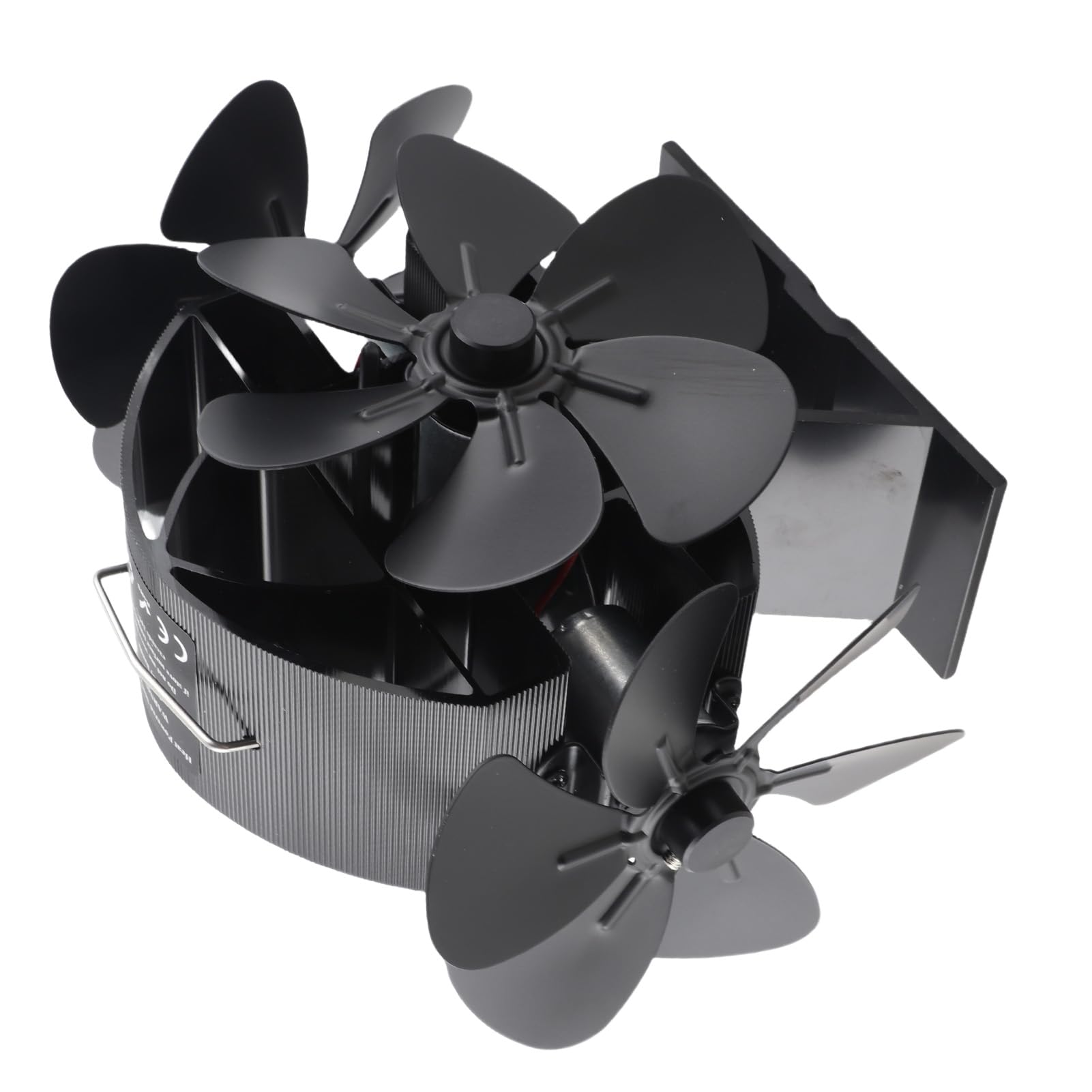 Sxhlseller Ventilatore da Stufa a 18 Pale Alimentato a Calore per Stufa a Legna Domestica, Massimo Calore e Comfort, Materiale in Alluminio