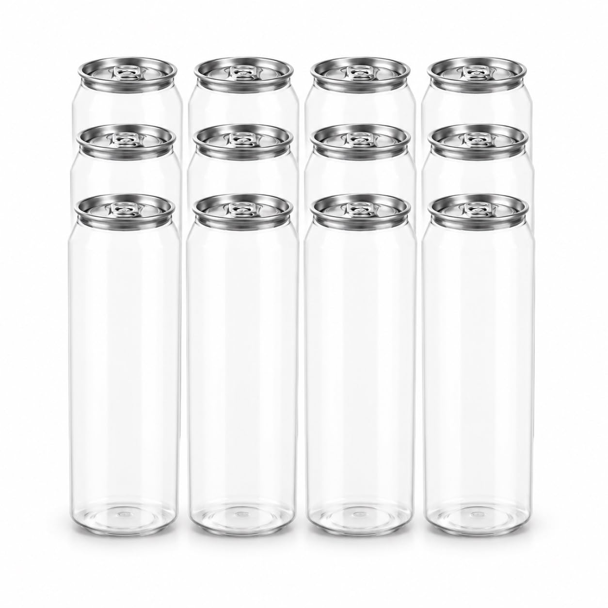 Einweg-PET-Becher, PET-Dosen mit Deckel, Verschließbare Kunststoffbecher | Verstärkter Kunststoff, Hohe Härte, Hohe Zähigkeit, 200er-Pack, für Smoothies & Fruchtsäfte(250ml,200 sets Easy-open lid)