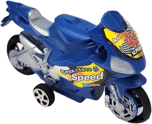 Miniatura 4 de AMERICAN WIT Paquete de 12 motos de tracción (4,25 pulgadas) 12 bicicletas, varios colores rojo, negro y azul. Plástico