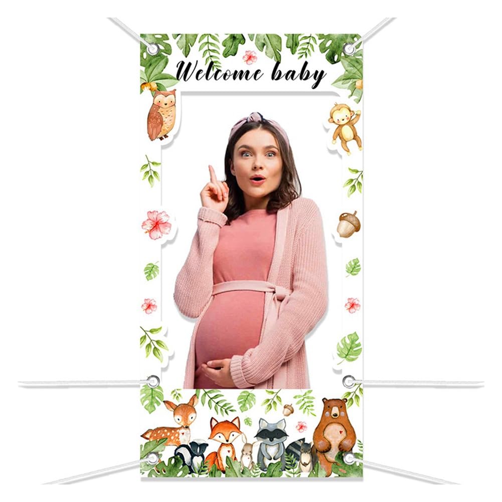 Komdndht 5,9 x 3 pies bienvenida bebé puerta banners decoración baby shower fondo de fotografía para baby shower accesorios