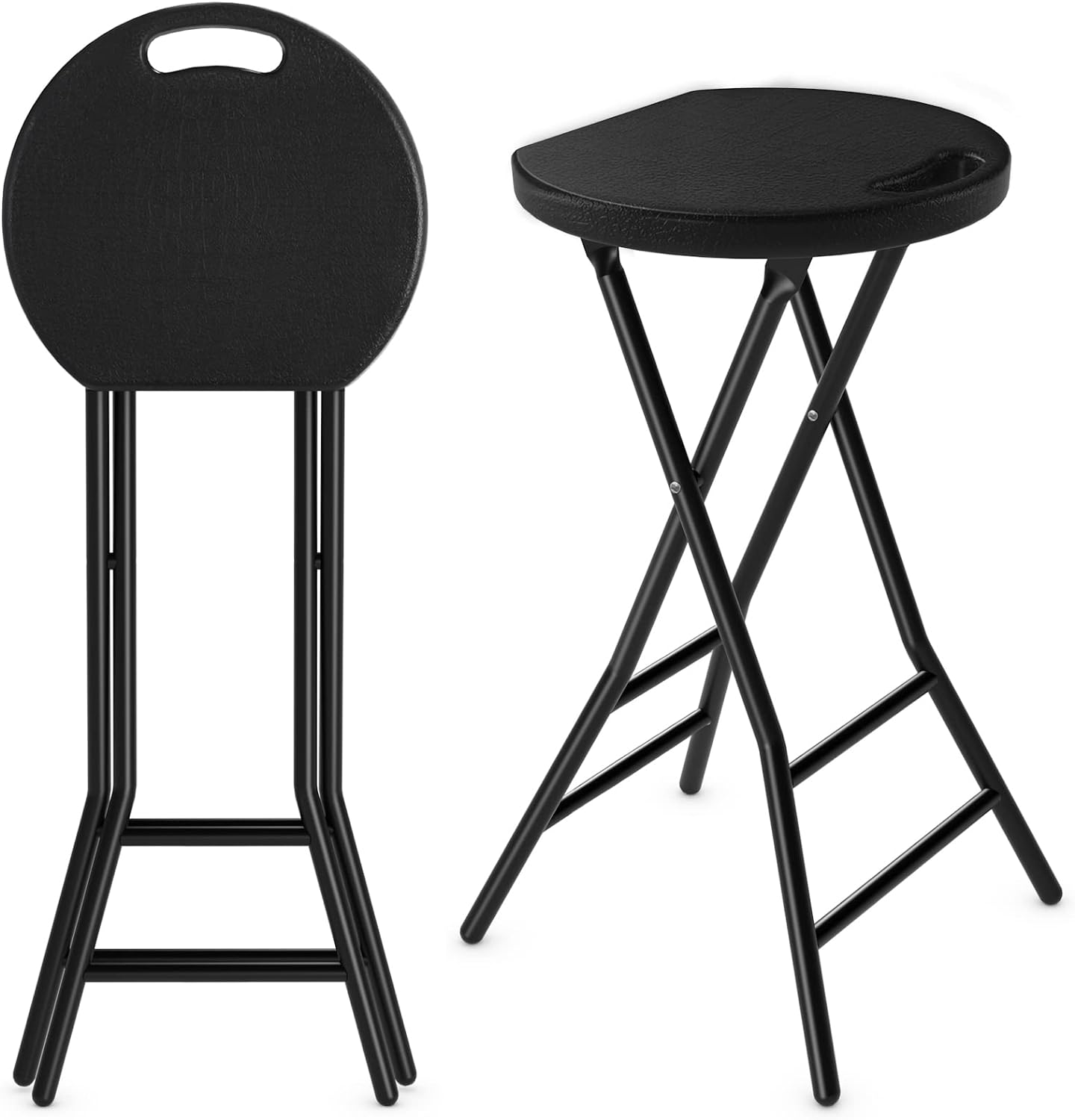 Soaoo 6 Pcs Folding Bar Stools Folding Chair Stool Foldable