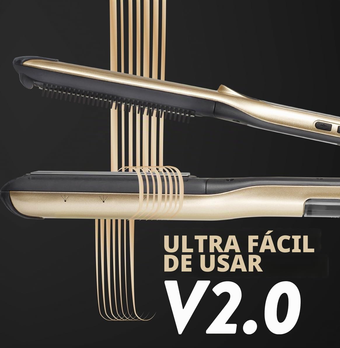 Demeliss Saint Algue - Set de alisador de vapor Titanium V2.0 EXLUSIVE - Incluye una alfombra 2 en 1 - Alisado de alto rendimiento, hidratación intensa - para todo tipo de cabello
