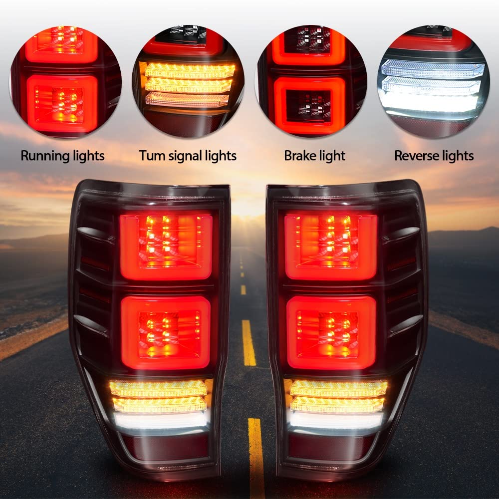 Luci fari posteriori Luce Posteriore Per Auto Esterna Per Ranger Xl Xlt Per Wldtrack T6 T7 T8 2012-2019 Luce Freno Fanale Posteriore Con Indicatori Direzione Posteriori Blocchi fari posteriori auto (