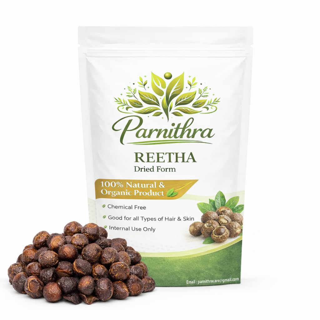 Natural Soap Nut 250g Aritha/Reetha/Ritha/Soapnuts/Poonthikottai (Sapindus Mukorossi) | Raw Dried Hair Wash Herb for Dandruff Control, Hair Growth & Smooth Shiny Hair | Chemical Free